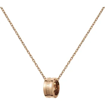 Náhrdelník Fashion bronzový náhrdelník s kruhovým přívěskem Elan DW00400158 Daniel Wellington