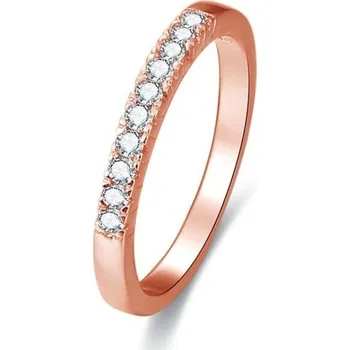 Prsten Růžově pozlacený stříbrný prsten s krystaly AGG188 Beneto / Obvod: 60 mm - 60 mm