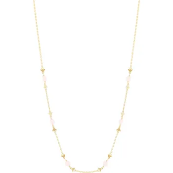 Náhrdelník Módní pozlacený náhrdelník s křemenem EGS3200710 Emporio Armani