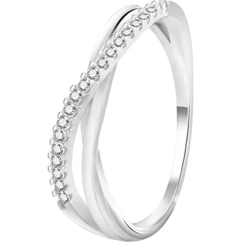 Prsten Módní stříbrný prsten se zirkony AGT-R44W Agato / Obvod: 58 mm - 58 mm