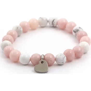 Náramek Korálkový náramek z jadeitu a howlitu MINK05/17 Agato