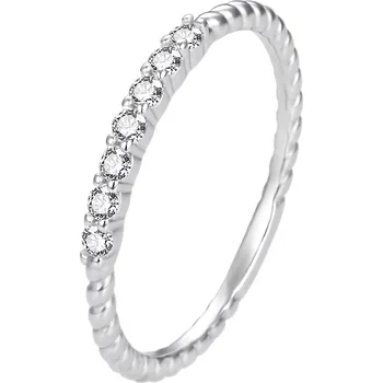 Prsten Něžný stříbrný prsten se zirkony AGT-R57W Agato / Obvod: 56 mm - 56 mm