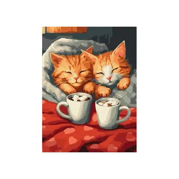 Sada na malování podle čísel 30x40cm KHO6588 Zamilované kočky AP0093 univerzální