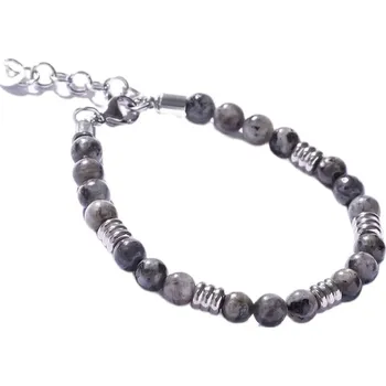 Náramek Pánský korálkový náramek s larvikitem MCGB5026 Marc Malone