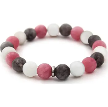 Náramek Korálkový náramek z nefritu a jadeitu MINK85/17 Agato