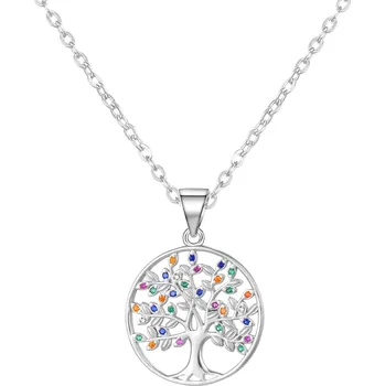 Náhrdelník Stříbrný náhrdelník Strom života AGS1600/47 (řetízek, přívěsek) Agato