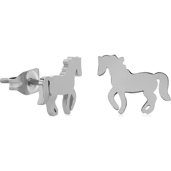 Náušnice Slušivé ocelové náušnice Kůň Troli