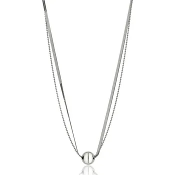 Náhrdelník Dvojitý ocelový náhrdelník Skye Silver Necklace MCN24001S Marc Malone