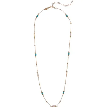 Náhrdelník Něžný stříbrný náhrdelník s tyrkysem a perletí AL4994.01.000 Alisia