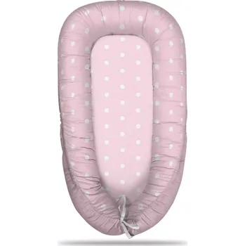 Hnízdečko pro miminko Sablio Hnízdečko pro miminko Bílé puntíky na růžové