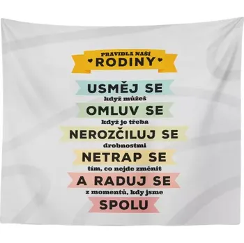 deka Sablio Deka Pravidla naší rodiny: 150x120 cm