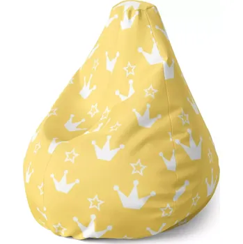 Sedací pytel Sablio Sedací vak Pear Princeznovské korunky - 140 x 100 x 25 cm