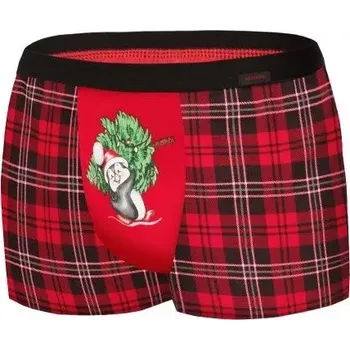 Boxerky Pánské boxerky Penguin - XL / červená