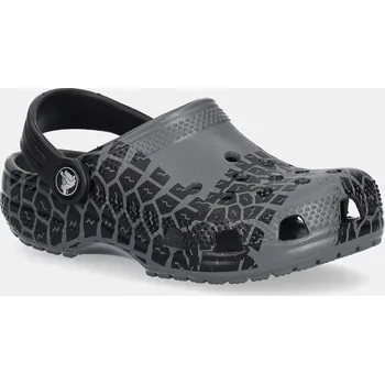 Dámské pantofle Dětské pantofle Crocs CLASSIC TIRE PRINT CLOG KIDS šedá barva, 211261 211261.CROCS.CLASSIC.TI 90X, EUR 38/39
