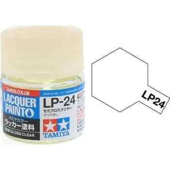 Modelářská barva Tamiya Lacquer LP-24 Semi Gloss Clear/Polomatný Lak 10ml