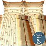 KNITVA Saténové ložní povlečení ze 100% bavlny SUZANNE 2x140/220 + 2x70/90