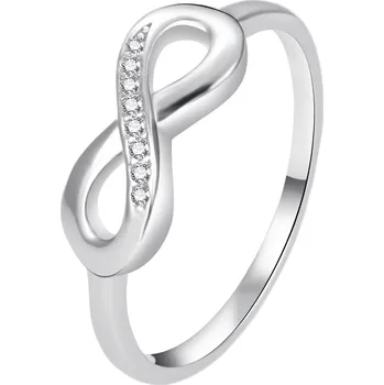 Prsten Stříbrný prsten se zirkony Nekonečno AGT-R43W Agato / Obvod: 54 mm - 54 mm