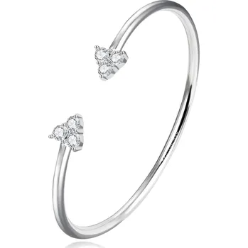 Náramek Pevný otevřený náramek se zirkony AGB782 Agato