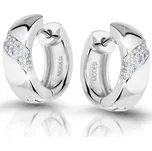 Stříbrné náušnice kroužky se zirkony M23037 Modesi