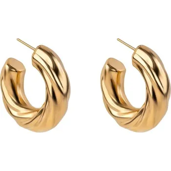 Náušnice Moderní pozlacené kruhy Celeste Gold Earrings MCE250192G Marc Malone