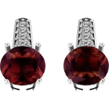 Náušnice Stříbrné náušnice s granáty GRAAGUC1929 Beneto Exclusive