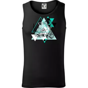 Pánská móda Bílý nosorožec (Pecka design) - Tílko pánské Core - XL ( Černá )