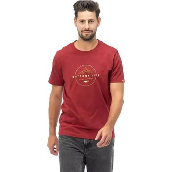 Pánské tričko tričko Hi-Tec Hogan - Merlot XXL
