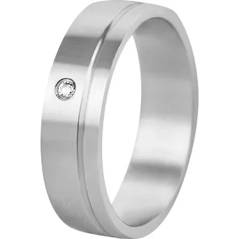 Prsten Dámský prsten z oceli s krystelem SPD06 Beneto Exclusive / Obvod: 61 mm - 61 mm