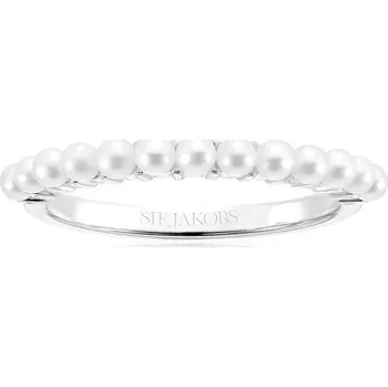 Prsten Půvabný stříbrný s pravými perlami Ellera SJ-R2869-P Sif Jakobs / Obvod: 52 mm - 52 mm