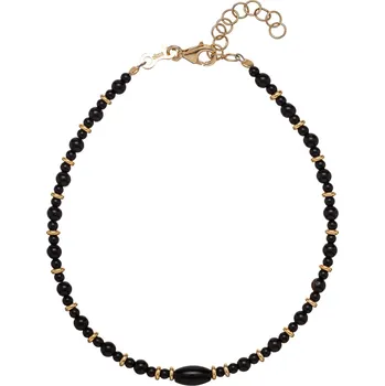 Náramek Pozlacený náramek s černým achátem AL4277-Oro Alisia