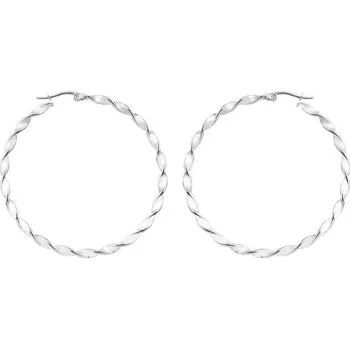 Módní doplněk Ocelové kruhové náušnice 2 / 5 cm Troli / Průměr: 4 cm - 2 - 5 cm