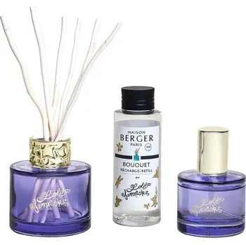 Aroma lampa Dárková sada mini difuzér Lolita Lempicka fialový + náplň a bytový sprej Lolita Lempicka Maison Berger Paris