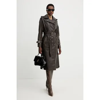 Dámský kabát Kabát Fracomina FS25WC7001P41101 hnědá 89X, vel. M