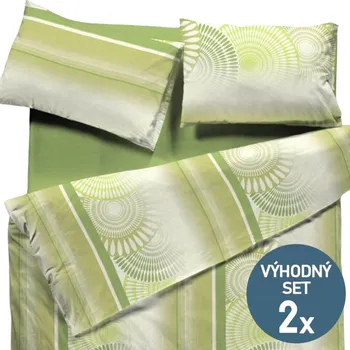 Povlečení KNITVA Saténové ložní povlečení ze 100% bavlny MARE 2+2 140/220 + 70/90