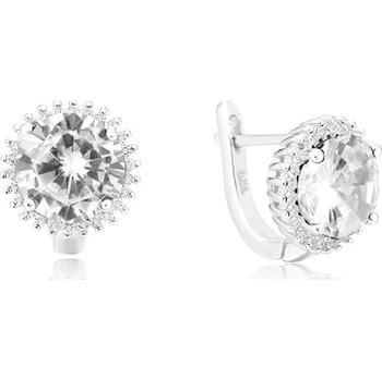 Náušnice Stříbrné třpytivé náušnice AGU1202 Beneto