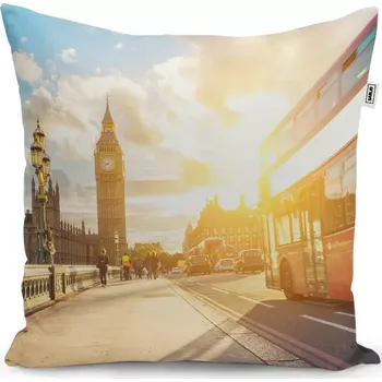 Polštář Sablio Polštář Londýn Big Ben - 40x40 cm