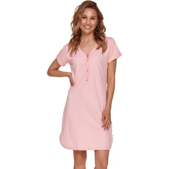Těhotenské noční prádlo Těhotenská a kojicí noční košile – světle růžová, bavlna Velikost: L