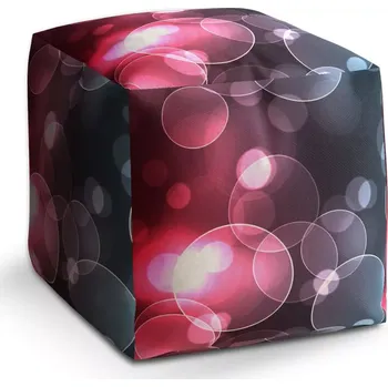 Taburet Sablio Taburet Cube Bublinová abstrakce: 40x40x40 cm