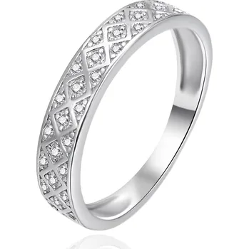 Prsten Stříbrný prsten s čirými zirkony AGT-R51W Agato / Obvod: 58 mm - 58 mm