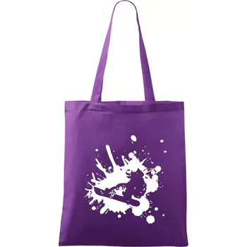 Snowboard splash - Taška bavlněná - 42 x 38 cm ( Fialová )