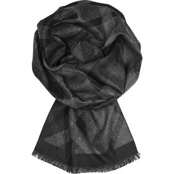 Šála Lord károvaný pánský šál ke kabátu tmavě šedá