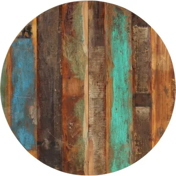 Psací stůl zahrada-XL Kulatá stolní deska 80 cm 15–16 mm masivní recyklované dřevo 286035