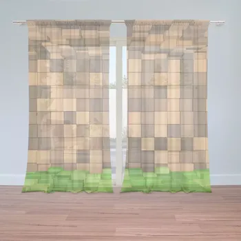 Záclona Sablio Záclony Blocks 3D: 2ks 150x250cm