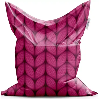 Sedací pytel Sablio Sedací vak Classic Pletení ve fuchsiové barvě - 150x100 cm