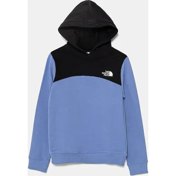 Chlapecká mikina Dětská bavlněná mikina The North Face BACK LOGO RELAXED P/O HOODIE NF0A89HC0YI1 fialová 54X, vel. 116-119
