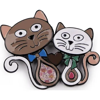 Brož Brož kočka, barva 1 béžová