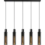 Lucide ORLANDO závěsné svítidlo 5xE27/60W černá/Smoke Glass