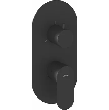 Vodovodní baterie RAVAK Baterie Ravak Eleganta EL 068.00 RB F podomítková 3-cestná, bez tělesa, černá mat, X070297 X070297