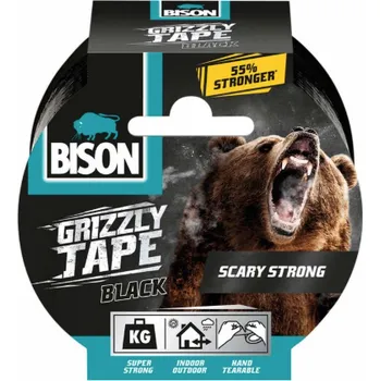 Lepicí páska BISON lepicí páska GRIZZLY TAPE 10 m Černá