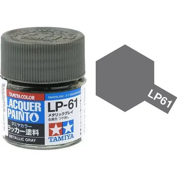 Modelářská barva Tamiya Lacquer LP-61 Metallic Gray/Černá metalíza 10ml